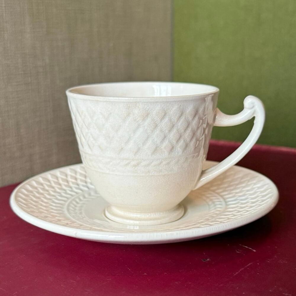 Copeland Spode “Mansard” Teacup & Saucer • Fine Crazing • England